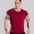 MNX Ripped T-shirt Athletic, burgundy