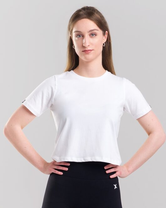 MNX Women's cropped T-shirt, white