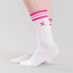 MNX Cottone Calzini unisex, white & pink