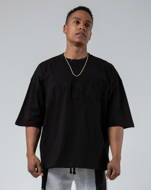 MNX Extra T-shirt embossed, black