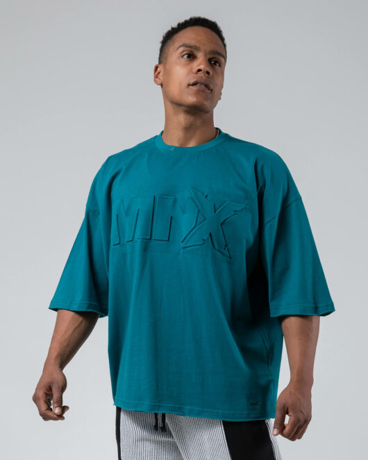MNX Extra T-shirt embossed, mosaic blue