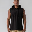 MNX Sleeveless hooded Top, black