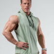 MNX Sleeveless hooded Top, light green