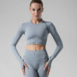 MNX Women's seamless top Glam, blue