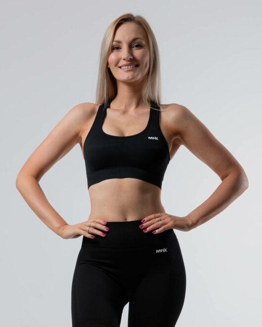 MNX Women's seamless sport bra Glam, black