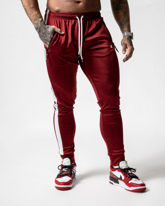 MNX Men's track pants, dark red