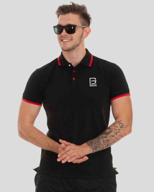 BOS basic polo T-shirt, black