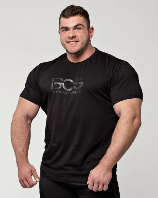 BOS cotton T-shirt Black on Black
