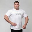 BOS cotton T-shirt Gray on White