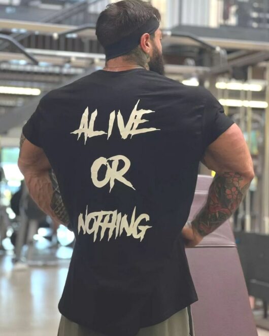 T-shirt ALIVE OR NOTHING, black