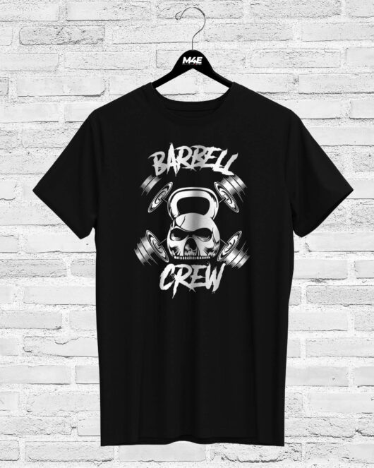 T-shirt BARBELL CREW, black