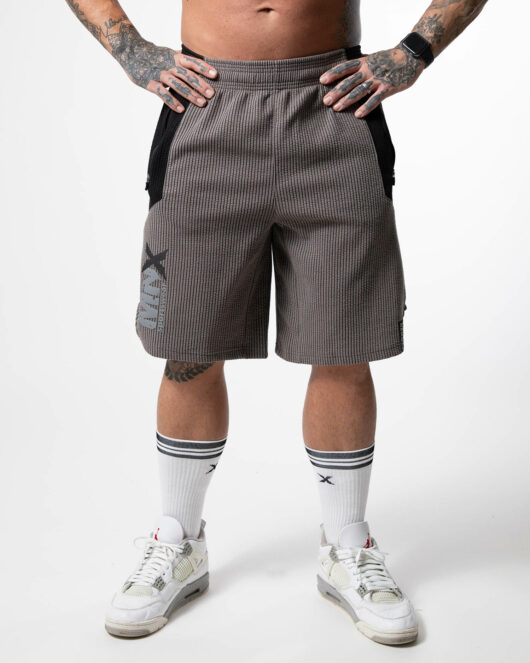 MNX Ribbed pantaloncini Hammer, grigio