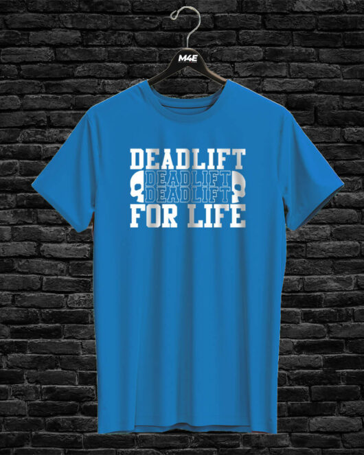 T-shirt DEADLIFT FOR LIFE, blue