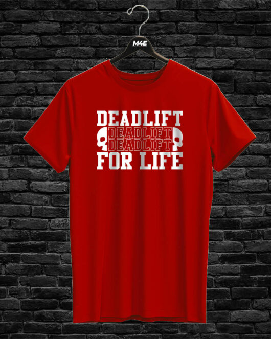 T-shirt DEADLIFT FOR LIFE, red