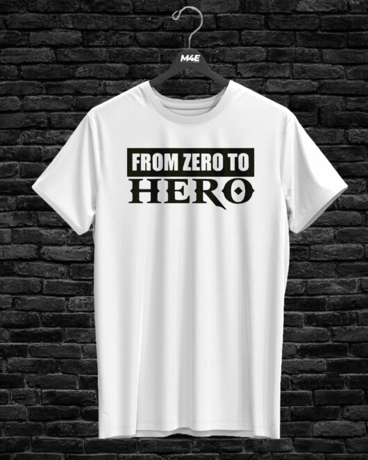 T-shirt FROM ZERO TO HERO, white