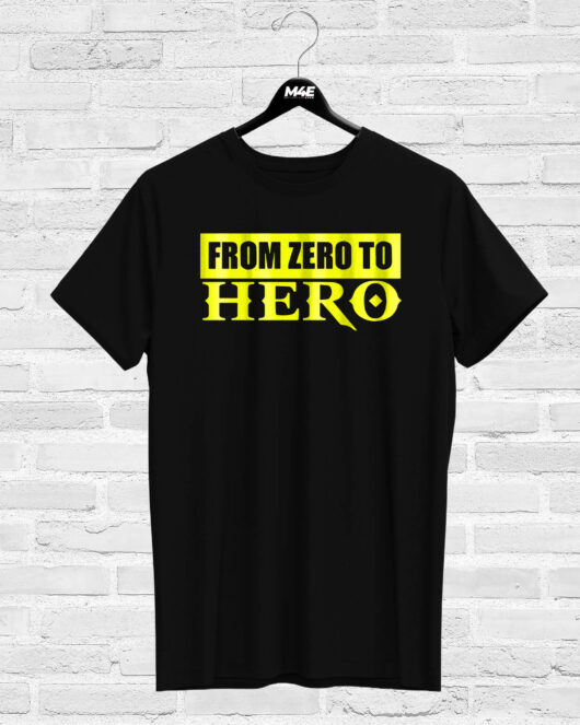 T-shirt FROM ZERO TO HERO, black