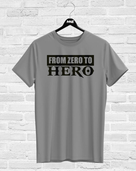 T-shirt FROM ZERO TO HERO, grey