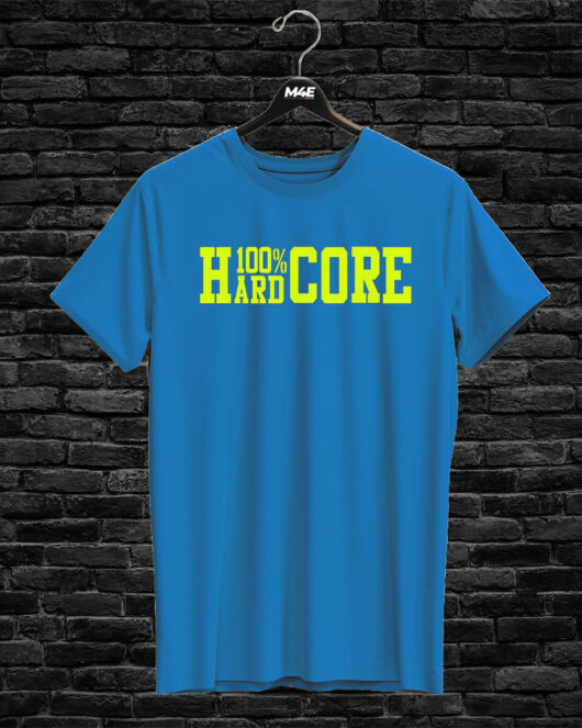 T-shirt 100% HARDCORE, blue