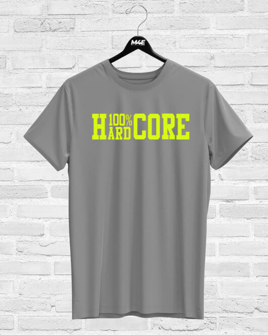 T-shirt 100% HARDCORE, grey