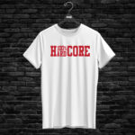 T-shirt 100% HARDCORE, white