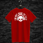 T-shirt I'M NOT HERE TO TALK, red