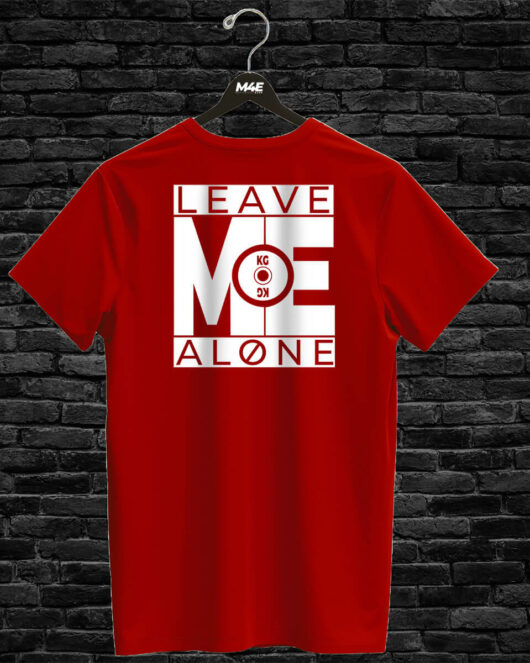 T-shirt LEAVE ME ALONE, red