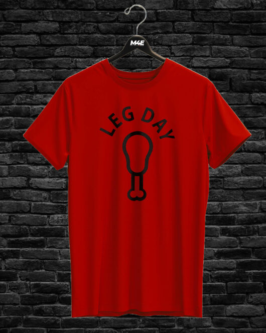 T-shirt LEG DAY, red