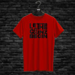 T-shirt LET THE GAINZ BEGIN, red