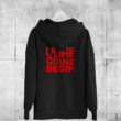 Hooded Full Zip Sweat LET THE GAINZ BEGIN, black
