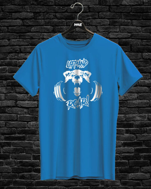 T-shirt LIFT AND ROAR, blue