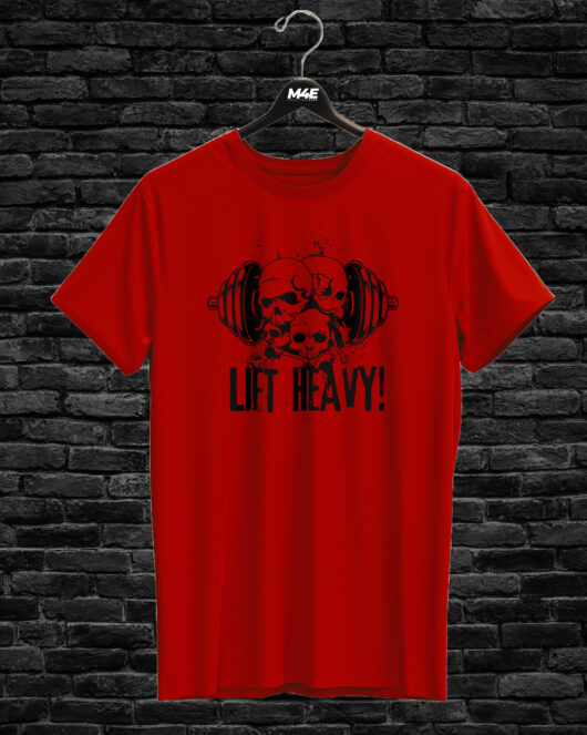 T-shirt LIFT HEAVY, red