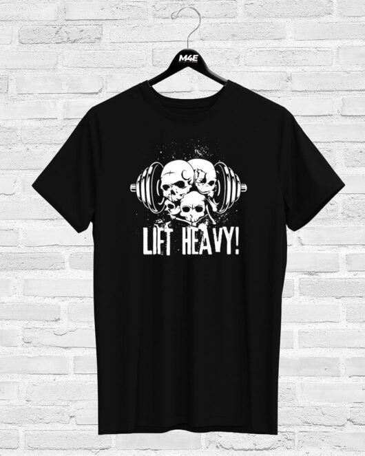 T-shirt LIFT HEAVY, black