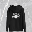 Hooded Full Zip Sweat I'M NOT HERE TO TALK, black