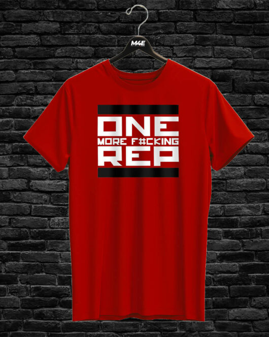 T-shirt ONE MORE F#CKING REP, red