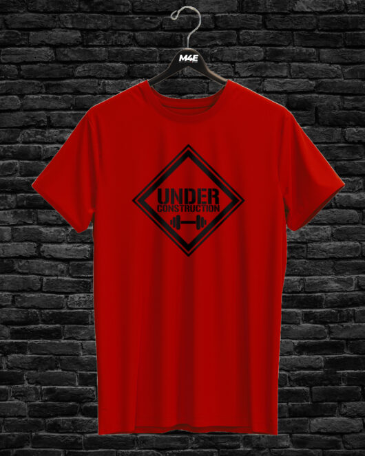 T-shirt UNDER CONSTRUCTION, red